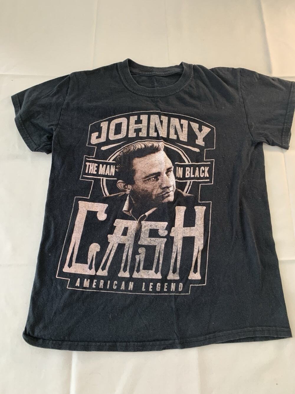 Johnny Cash The Man In Black American Legend Graphic T-Shirt Black Small SM